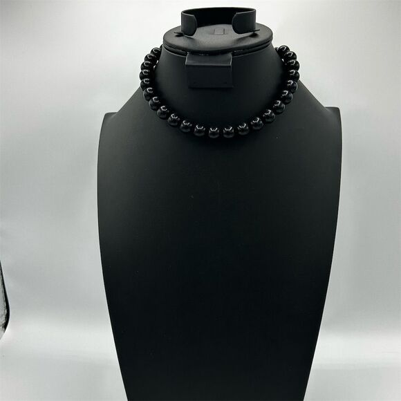 Unbranded Jewelry - Vintage Gothic Black Beaded Choker Necklace by Unbranded in One Size